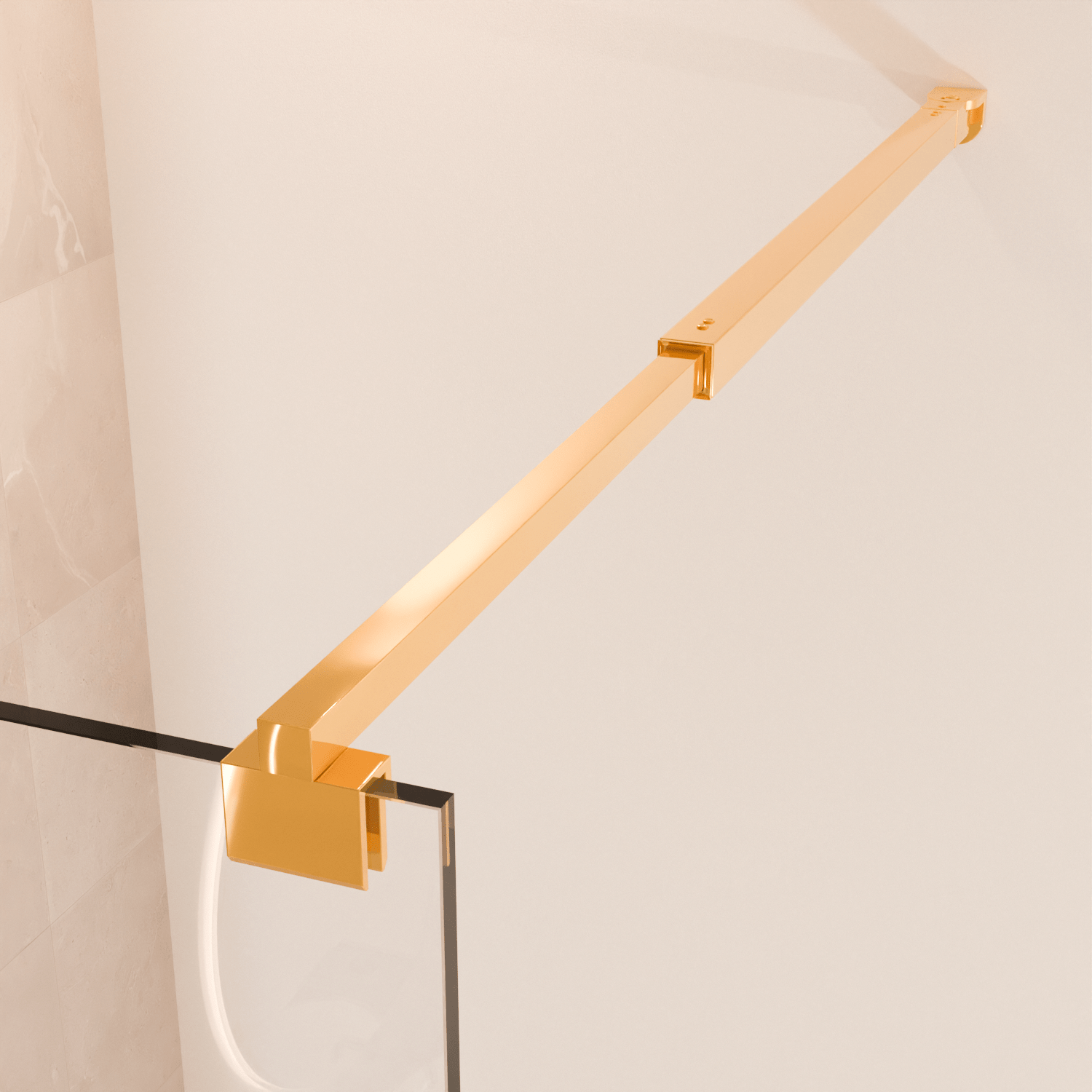 Inloopdouche Lima 80 x 200 cm - Glanzend Goud - Nano Coating - lomazoo.com