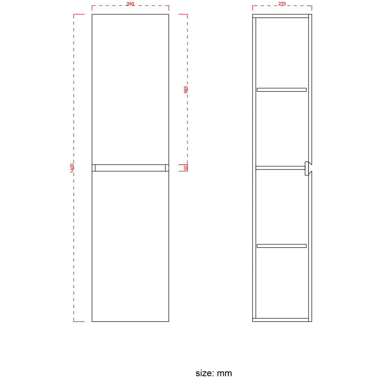 AZURO Warm Eiken - Wastafel Wit - Met Kolomkast - 60cm - lomazoo.com