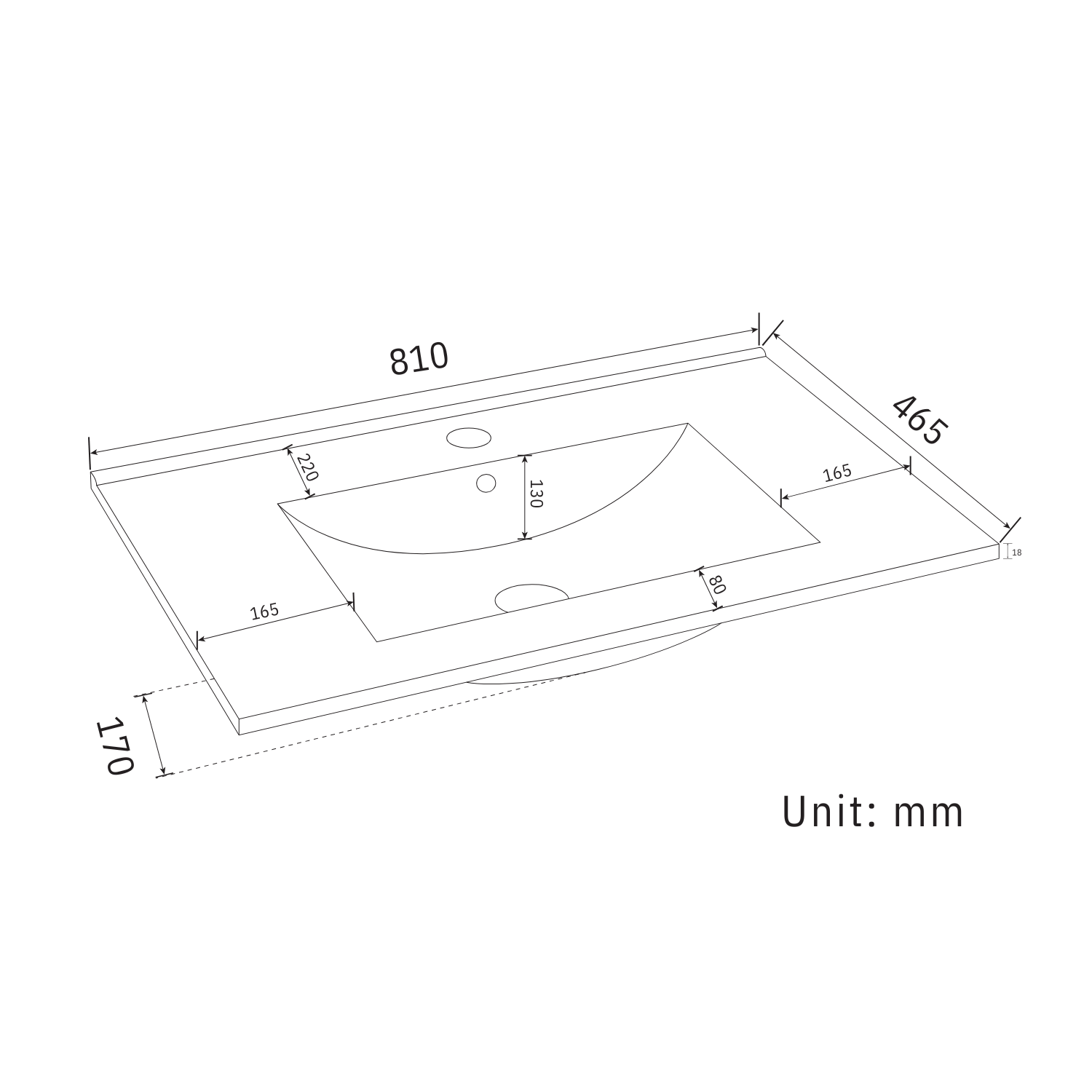 MARENZA Warm Eiken - Wastafel Wit - 80cm - lomazoo.com