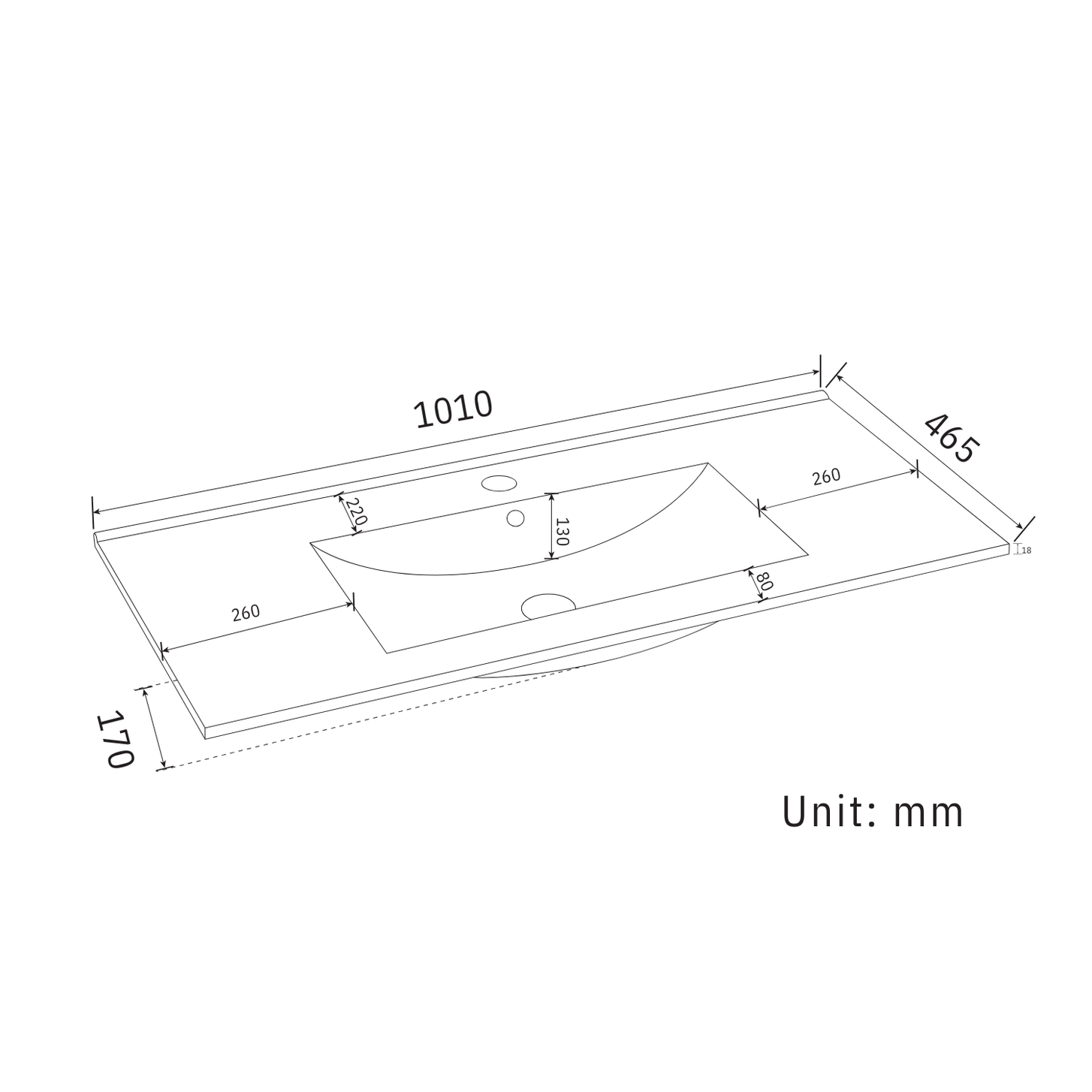 MARENZA Wit - Wastafel Wit - 100cm - lomazoo.com