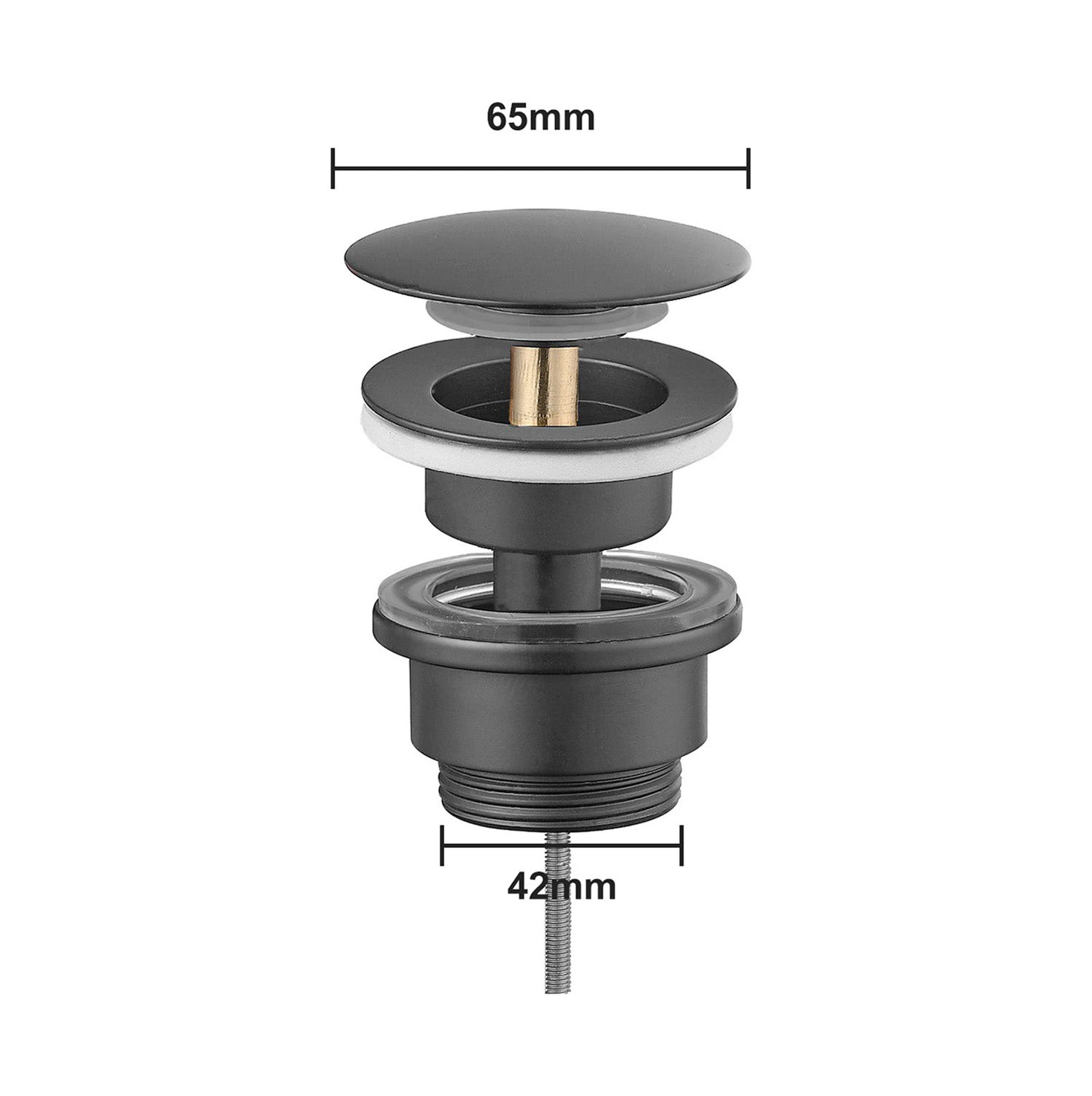 Bouchon d'évacuation pour lavabo Clickwaste 42 mm - Gunmetal