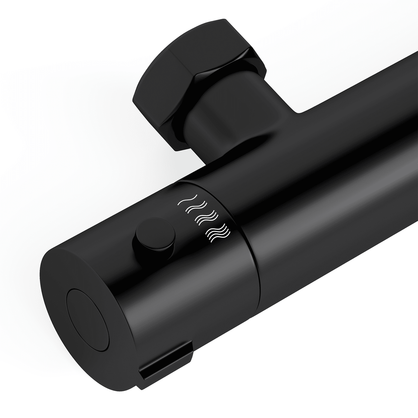 Thermostatische douchekraan Mat Zwart - 12cm - lomazoo.com