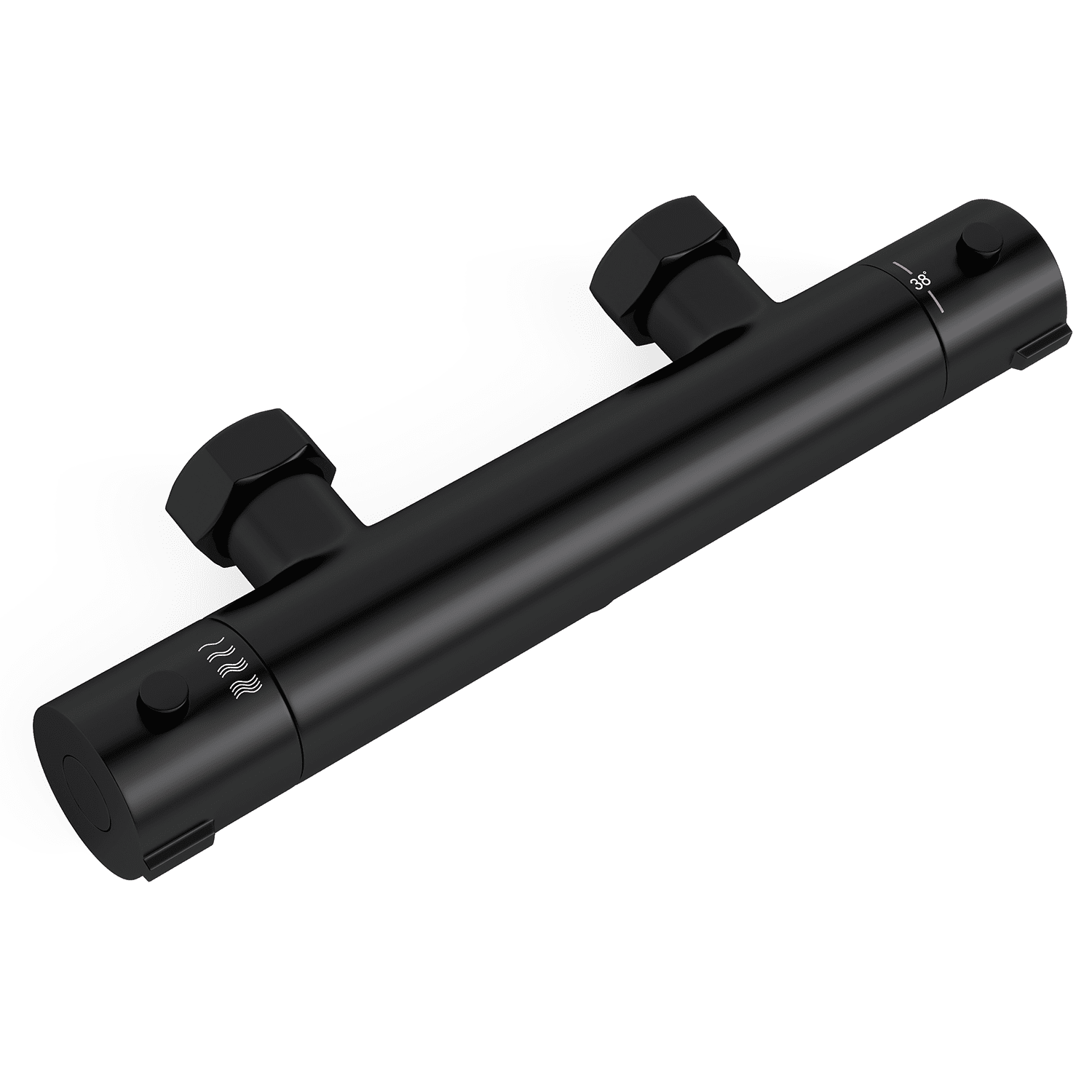 Thermostatische douchekraan Mat Zwart - 12cm - lomazoo.com