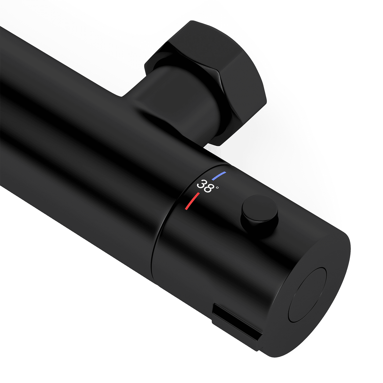 Thermostatische douchekraan Mat Zwart - 12cm - lomazoo.com